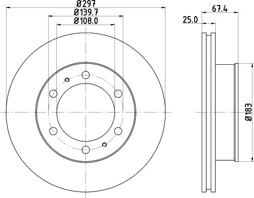 DON PCD13722 - Bremžu diski ps1.lv