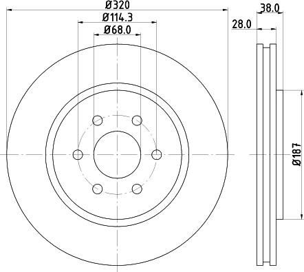 DON PCD12511 - Bremžu diski ps1.lv