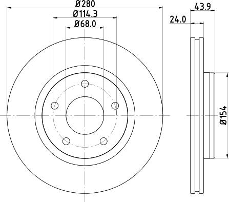 DON PCD12712 - Bremžu diski ps1.lv