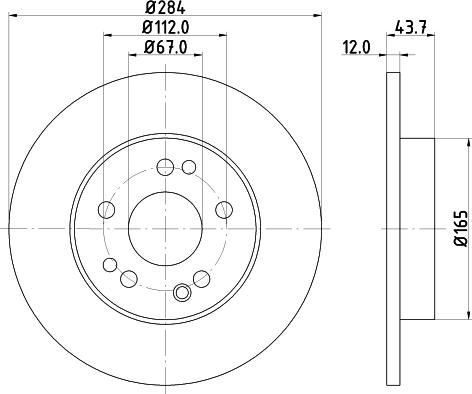 DON PCD12772 - Bremžu diski ps1.lv