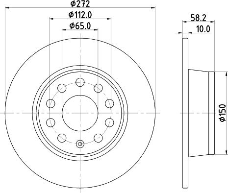 DON PCD17462 - Bremžu diski ps1.lv