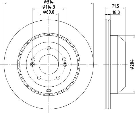 DON PCD17582 - Bremžu diski ps1.lv