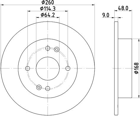 DON PCD20402 - Bremžu diski ps1.lv