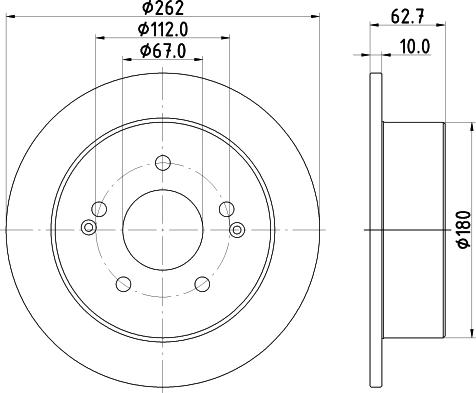 DON PCD20502 - Bremžu diski ps1.lv