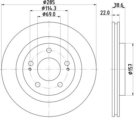 DON PCD20832 - Bremžu diski ps1.lv