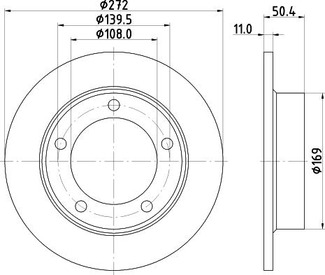 DON PCD21272 - Bremžu diski ps1.lv