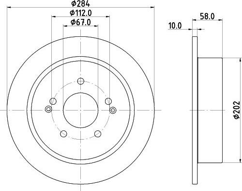 DON PCD23502 - Bremžu diski ps1.lv