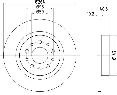 DON PCD22992 - Bremžu diski ps1.lv