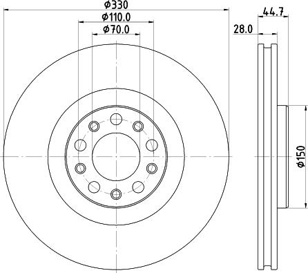 DON PCD22451 - Bremžu diski ps1.lv