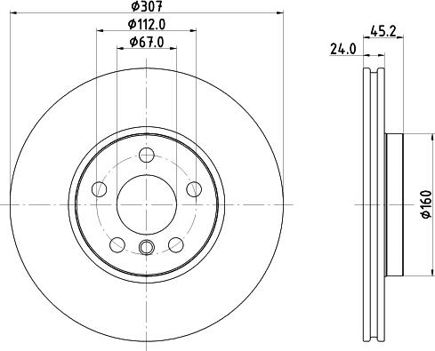 DON PCD22862 - Bremžu diski ps1.lv