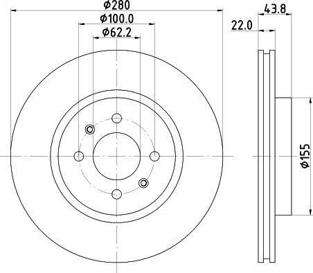 DON PCD22882 - Bremžu diski ps1.lv