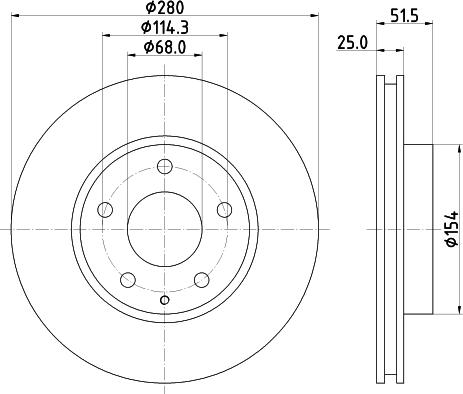 DON PCD22832 - Bremžu diski ps1.lv