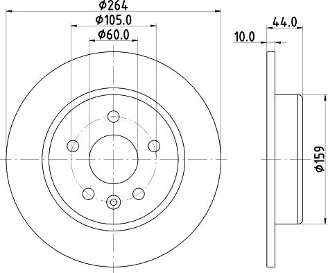 DON PCD22792 - Bremžu diski ps1.lv