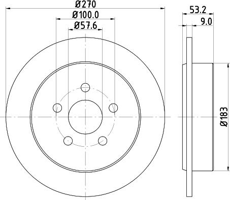 DON PCD22702 - Bremžu diski ps1.lv