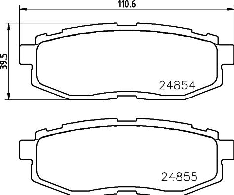 LEXUS SU003-10628 - Bremžu uzliku kompl., Disku bremzes ps1.lv