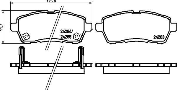 DON PCP1091 - Bremžu uzliku kompl., Disku bremzes ps1.lv