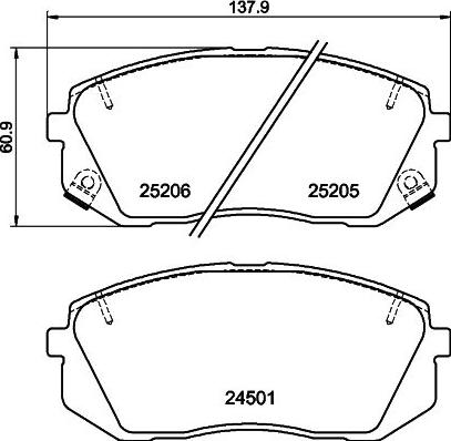 DON PCP1054 - Bremžu uzliku kompl., Disku bremzes ps1.lv