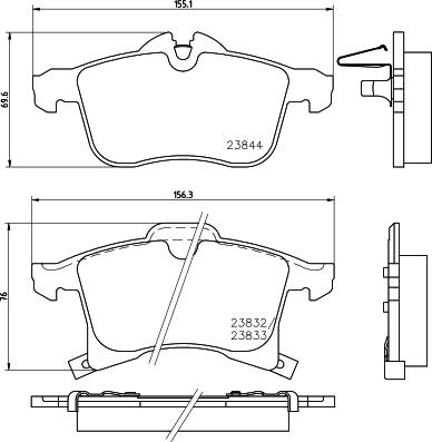 DON PCP1015 - Bremžu uzliku kompl., Disku bremzes ps1.lv