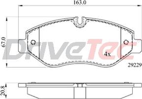 DriveTec DPAD2039 - Bremžu uzliku kompl., Disku bremzes ps1.lv