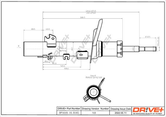 Dr!ve+ DP1610.10.0185 - Amortizators ps1.lv