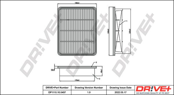 Dr!ve+ DP1110.10.0497 - Gaisa filtrs ps1.lv