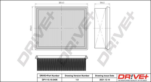 Dr!ve+ DP1110.10.0406 - Gaisa filtrs ps1.lv