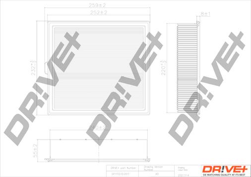 Dr!ve+ DP1110.10.0511 - Gaisa filtrs ps1.lv