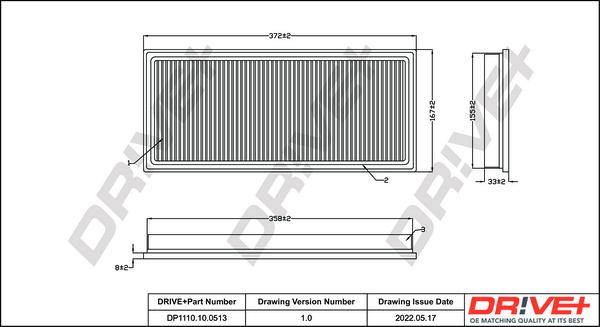 Dr!ve+ DP1110.10.0513 - Gaisa filtrs ps1.lv