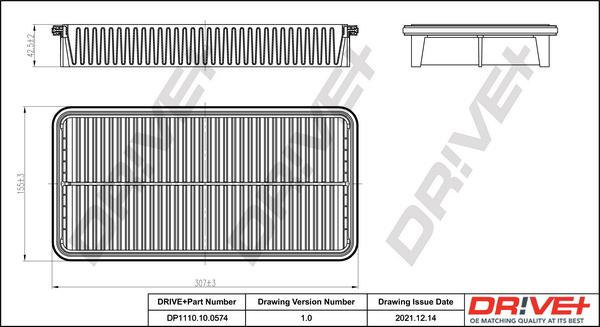 Dr!ve+ DP1110.10.0574 - Gaisa filtrs ps1.lv