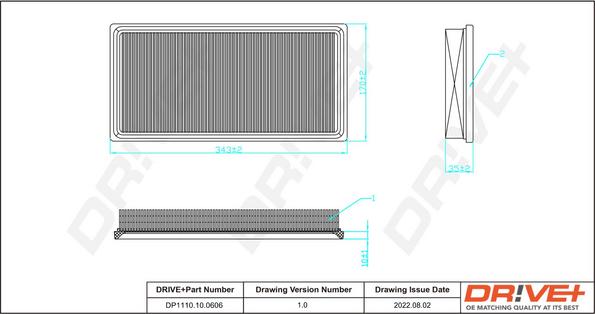 Dr!ve+ DP1110.10.0606 - Gaisa filtrs ps1.lv