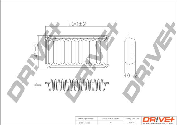 Dr!ve+ DP1110.10.0098 - Gaisa filtrs ps1.lv