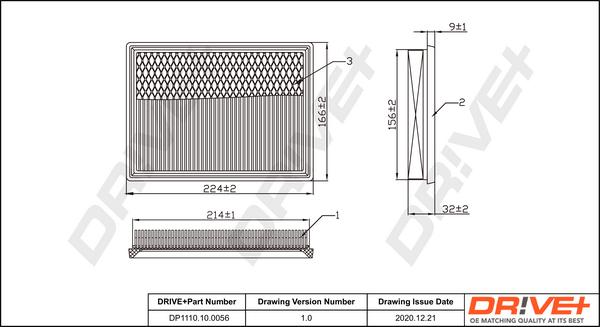 Dr!ve+ DP1110.10.0056 - Gaisa filtrs ps1.lv