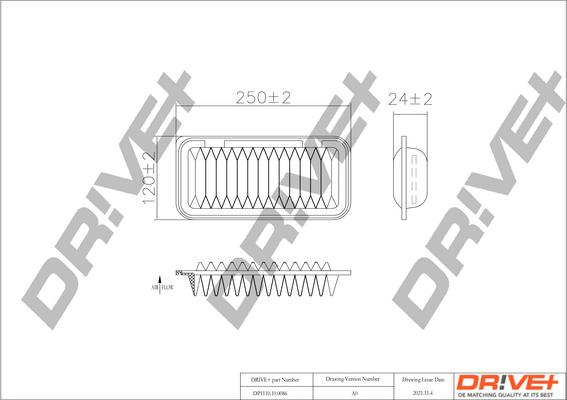 Dr!ve+ DP1110.10.0086 - Gaisa filtrs ps1.lv