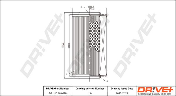 Dr!ve+ DP1110.10.0028 - Gaisa filtrs ps1.lv