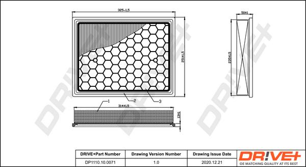 Dr!ve+ DP1110.10.0071 - Gaisa filtrs ps1.lv