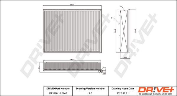 Dr!ve+ DP1110.10.0146 - Gaisa filtrs ps1.lv