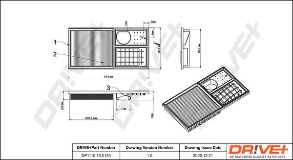 Dr!ve+ DP1110.10.0153 - Gaisa filtrs ps1.lv