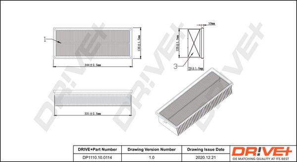 Dr!ve+ DP1110.10.0114 - Gaisa filtrs ps1.lv