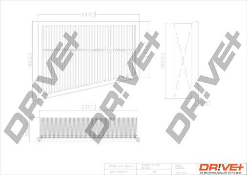 Dr!ve+ DP1110.10.0111 - Gaisa filtrs ps1.lv