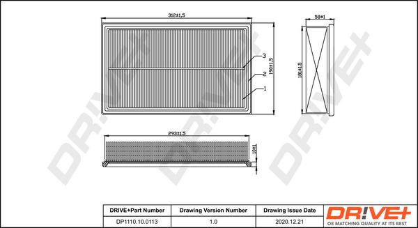 Dr!ve+ DP1110.10.0113 - Gaisa filtrs ps1.lv