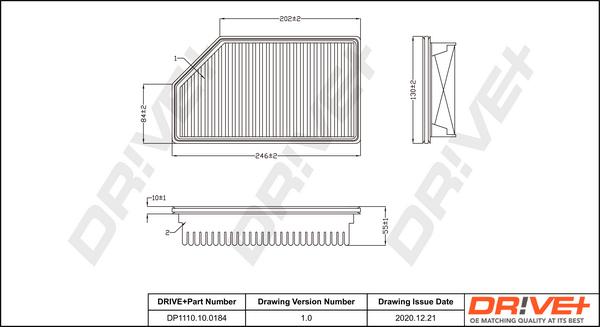 Dr!ve+ DP1110.10.0184 - Gaisa filtrs ps1.lv