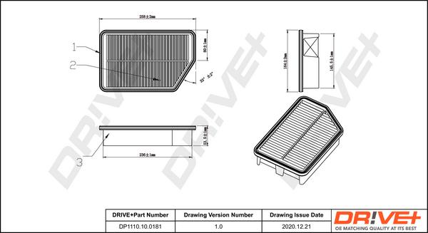 Dr!ve+ DP1110.10.0181 - Gaisa filtrs ps1.lv