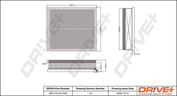 Dr!ve+ DP1110.10.0129 - Gaisa filtrs ps1.lv