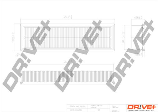 Dr!ve+ DP1110.10.0380 - Gaisa filtrs ps1.lv