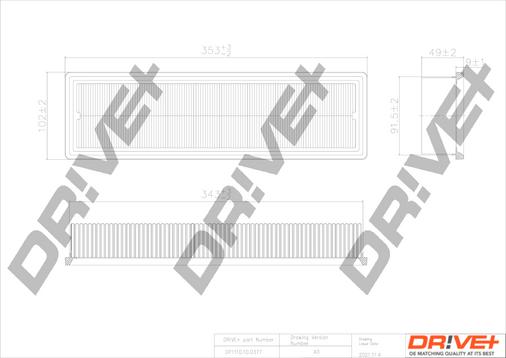 Dr!ve+ DP1110.10.0377 - Gaisa filtrs ps1.lv