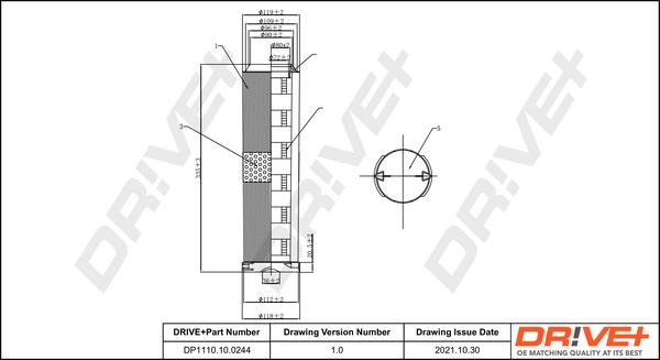 Dr!ve+ DP1110.10.0244 - Gaisa filtrs ps1.lv