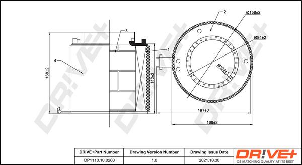 Dr!ve+ DP1110.10.0260 - Gaisa filtrs ps1.lv