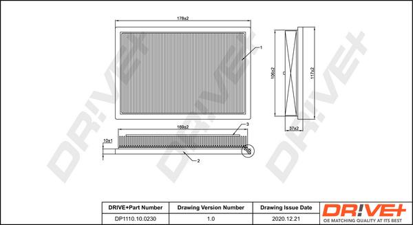 Dr!ve+ DP1110.10.0230 - Gaisa filtrs ps1.lv