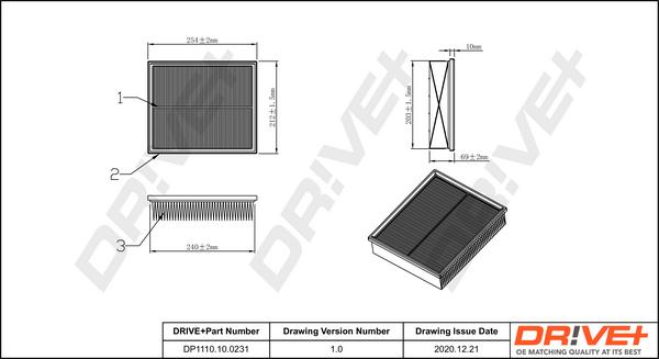 Dr!ve+ DP1110.10.0231 - Gaisa filtrs ps1.lv