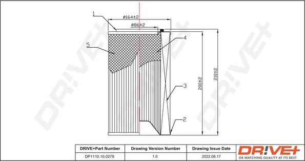 Dr!ve+ DP1110.10.0279 - Gaisa filtrs ps1.lv